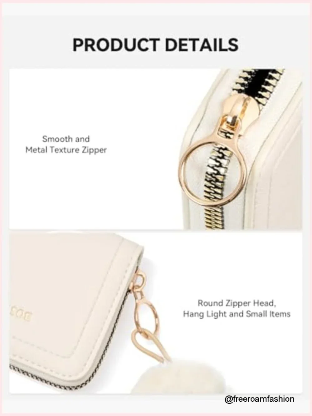 Accordion Zipper Card Holder Wallet RFID Blocking